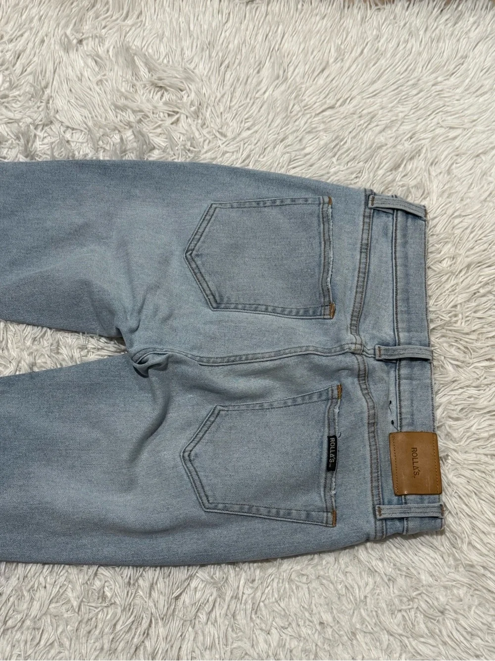 ROLLA'S Men’s Stinger Skinny Fit Jeans Light Blue 32W x 32L